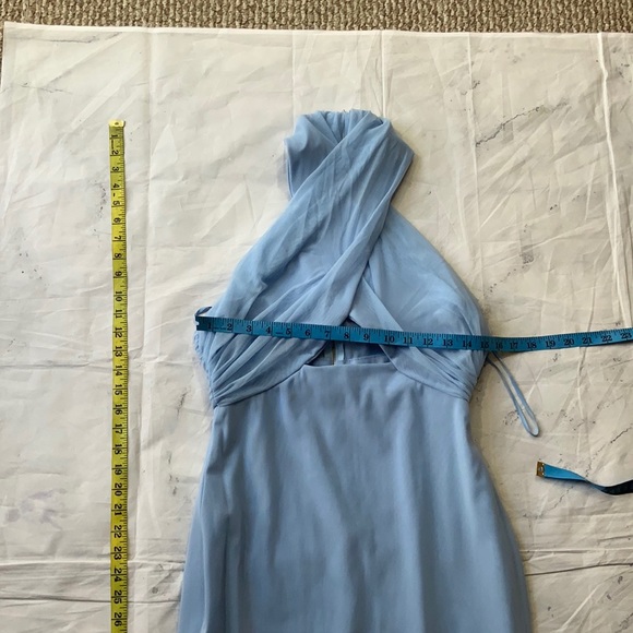 BEC N BRIDGE baby blue NWT twist-Neck absolutely gorgeous Midi Dress - Picture 9 of 10
